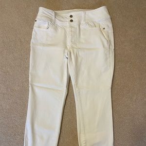 White straight legged Jeans. Size 10